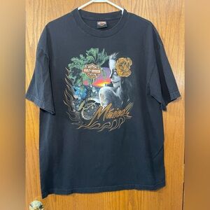 Harley Davidson Cancun Mexico Day of The Dead T-Shirt Tattooed Black XL